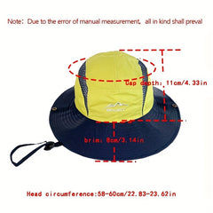 Mesh Hollow UV Protection Boonie Hat Wide Brim Fishing Sun Hat