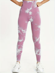 Tie Dye High Waist Butt Lifting Sports Pants Yoga Leggings Women's Activewear