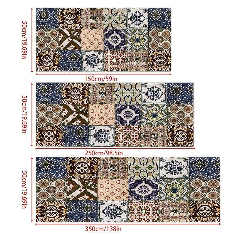 Boho Abstract Runner Rug Soft Anti-Fouling Hallway Kitchen Mat