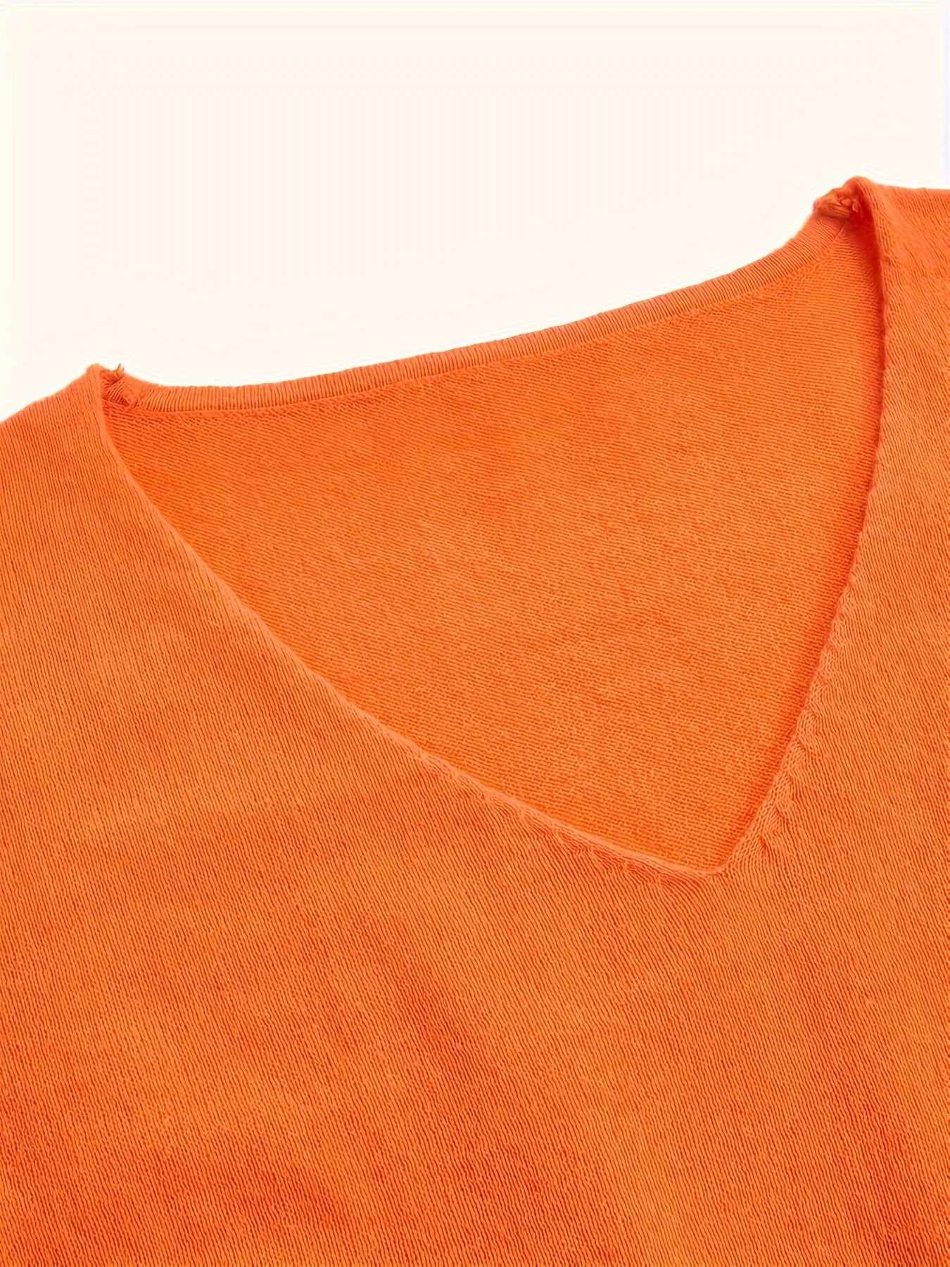 V Neck Oversized Split Sweater