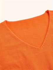 V Neck Oversized Split Sweater