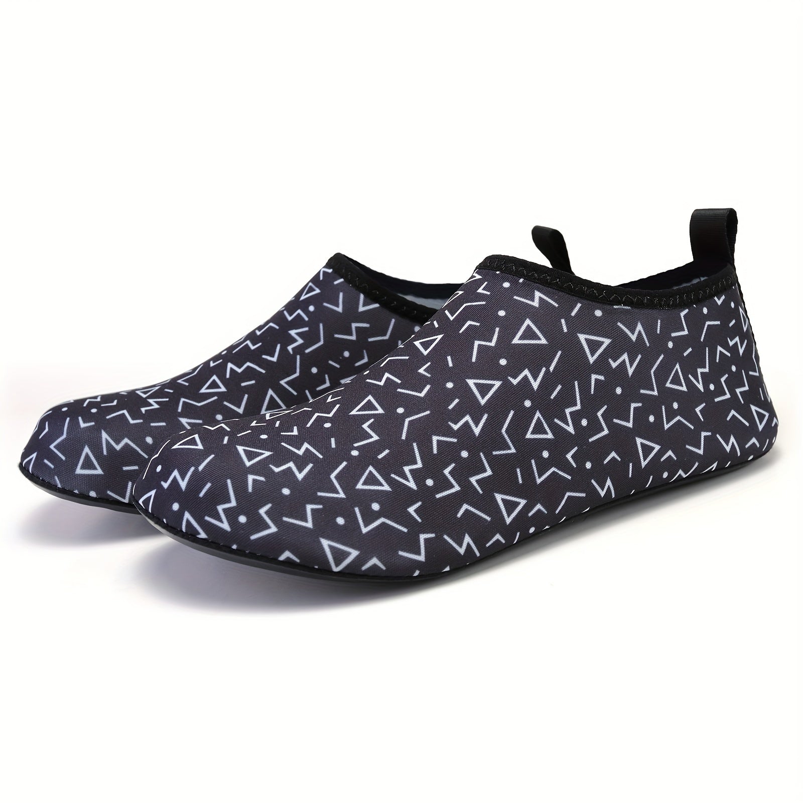 Unisex Stripe Slip On Water Socks Quick Drying Beach Barefoot Shoes