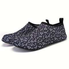 Unisex Stripe Slip On Water Socks Quick Drying Beach Barefoot Shoes