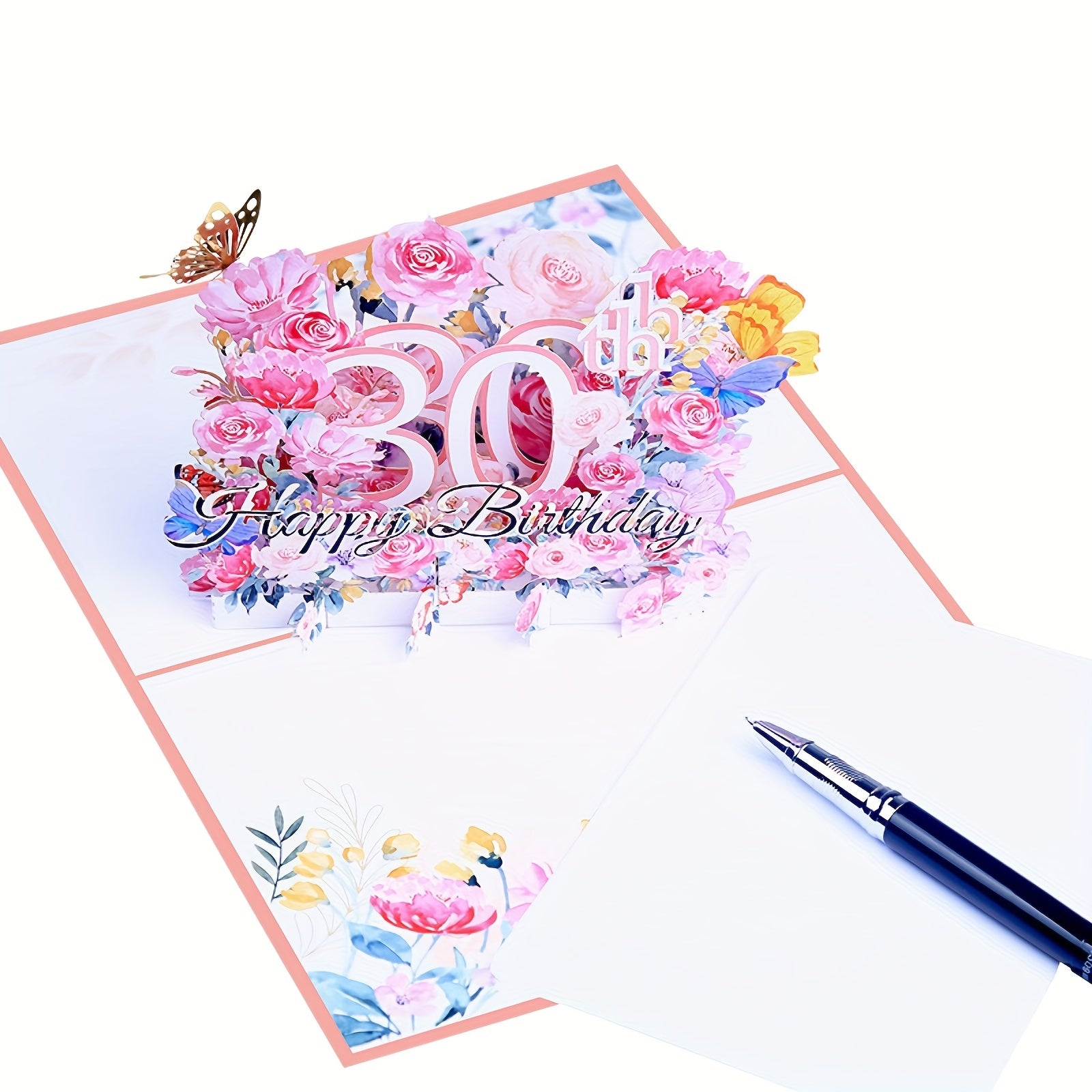 3D Birthday Greeting Card - 18, 20, 30 Years Old - With Envelope