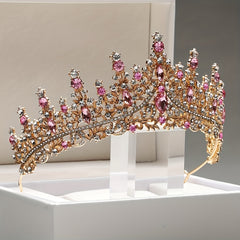 Baroque Style Crystal Headband Crown Princess Tiara for Wedding