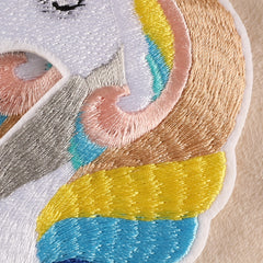 2pcs Unicorn Iron On Patches Sew On Embroidered Applique Repair Patch DIY