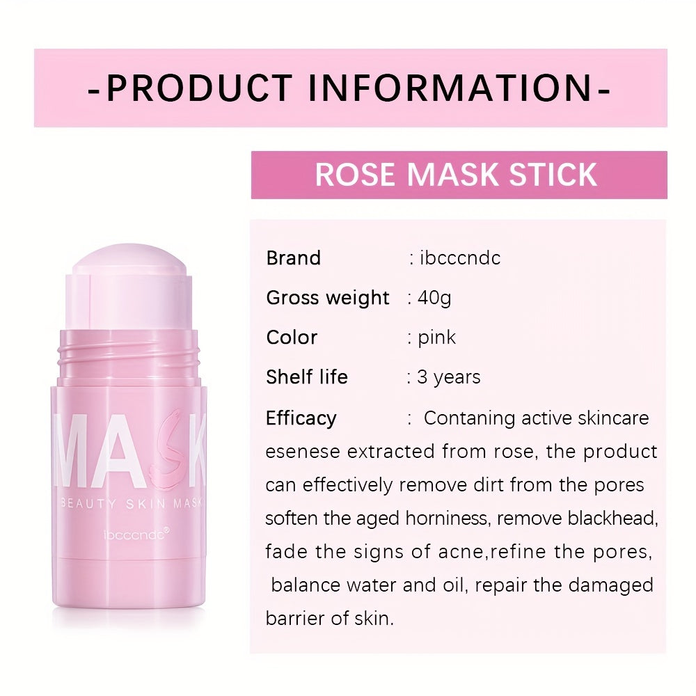 Rose Clay Facial Mask Deep Cleansing Moisturizing