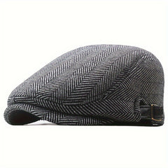 Men's Winter Thickened Beret Adjustable Hat Painter Newsboy Cap