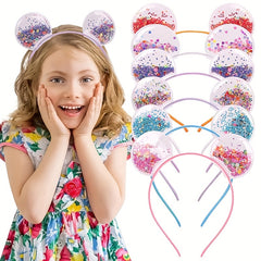 Quicksand Cat Ears Headband Set for Girls and Women