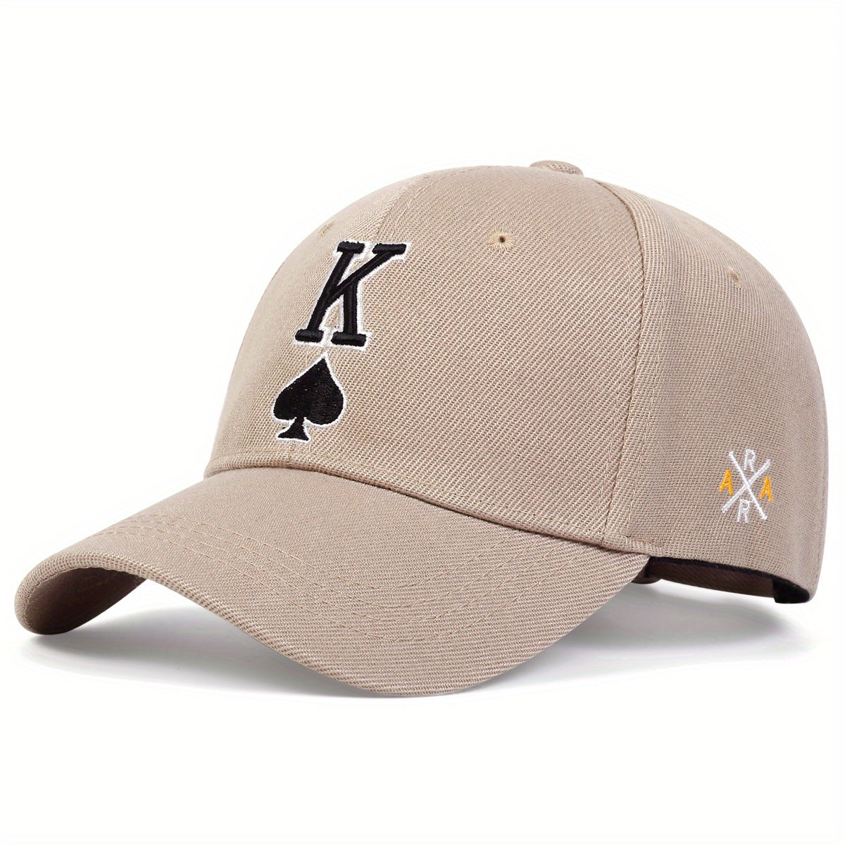 Poker K Embroidery Baseball Cap Adjustable Sports Hats Casual Sunscreen Dad Hat