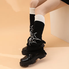 Spider Web Leg Warmers Y2K Knee High Stockings