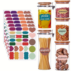 28 Colorful Label Stickers for Containers and Boxes - Easy Organization