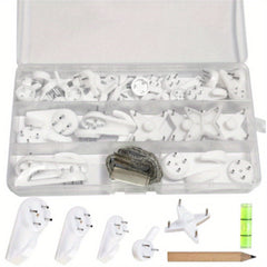 43pcs Traceless Nail Hooks for Concrete Walls Picture Frame Clock Hangers