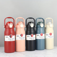 1300ML Stainless Steel Insulation Cup With Handle & Straw