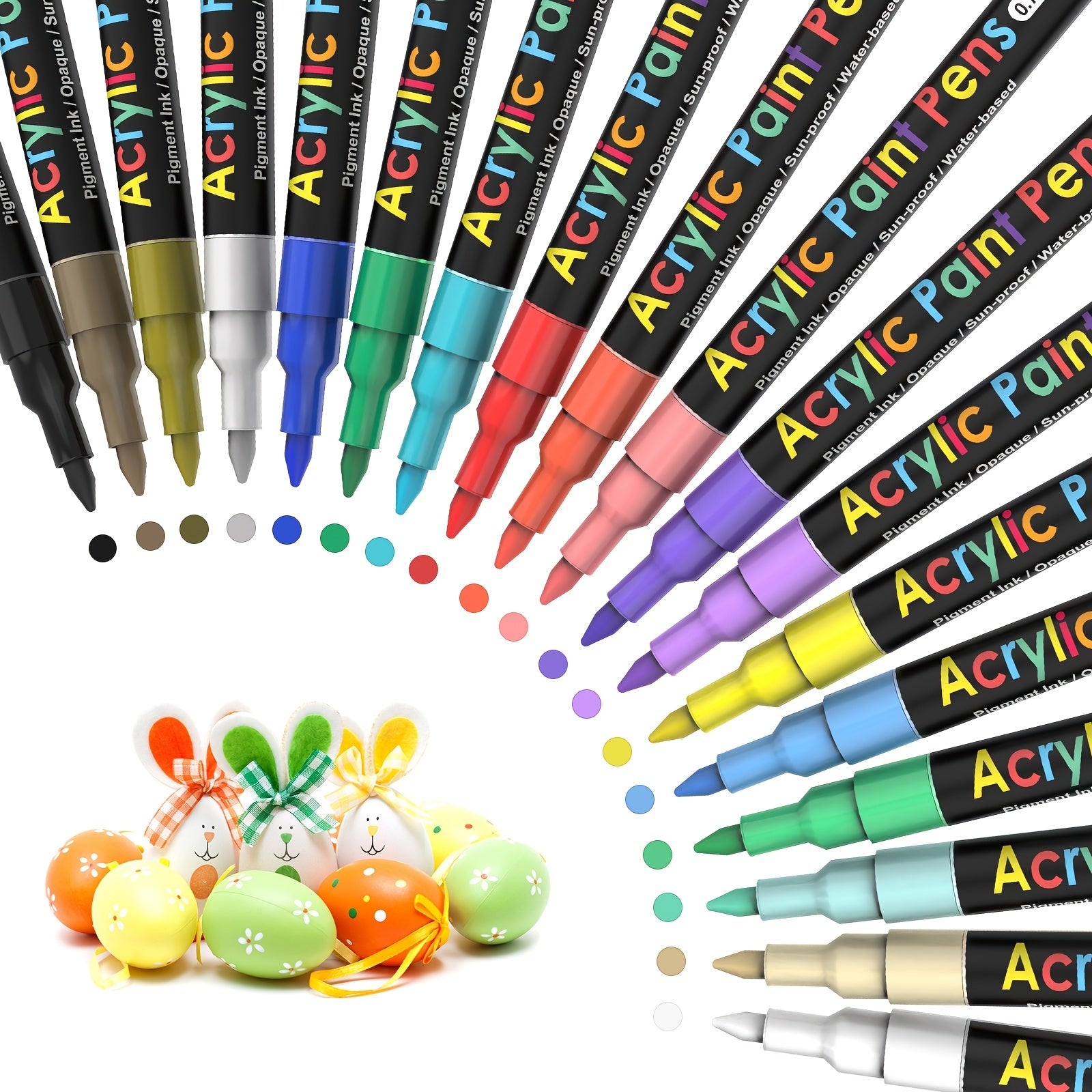 Acrylic Paint Pens Rock Painting Pens 18 Colors