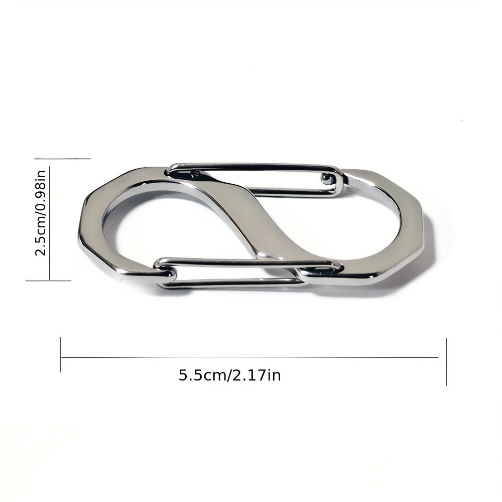 1pc S Hook Aluminum Carabiner Keychain Quick Release Auto Locking