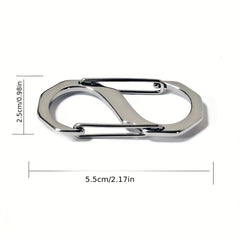 1pc S Hook Aluminum Carabiner Keychain Quick Release Auto Locking