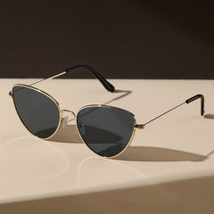 Cat Eye Sunglasses Metal Frame UV400 Outdoor Eyewear