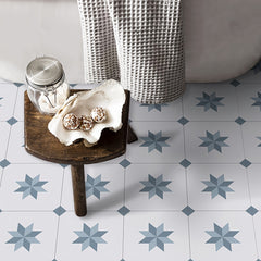 Green Mosaic Peel and Stick Floor Tiles - Waterproof PVC Flooring Sticker