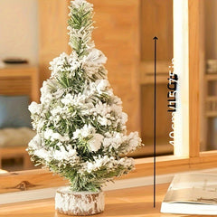 Mini Christmas Tree Artificial Snowflake Flocking Pine Needle Tree