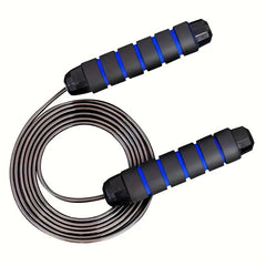 Adjustable Steel Skipping Rope With Foam Handles For Home Workouts