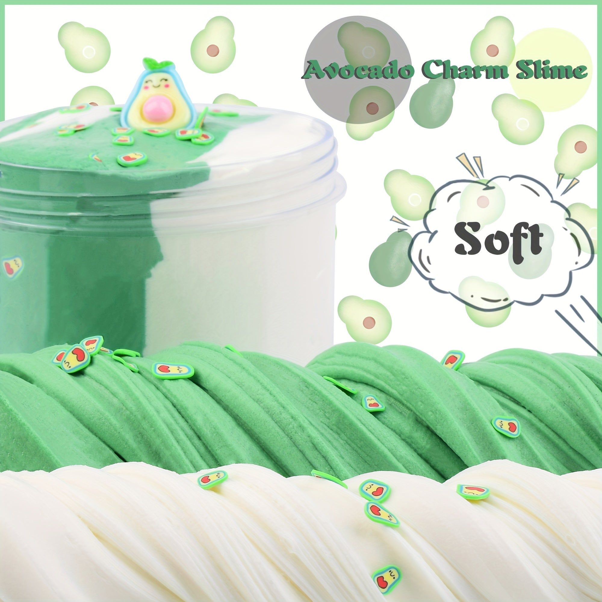 2pcs Butter Slime Kit Set Scents Dual Colors Slime Putty Soft & Non Sticky