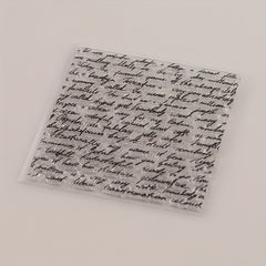 Word Pattern Transparent Stamps for DIY Scrapbooking