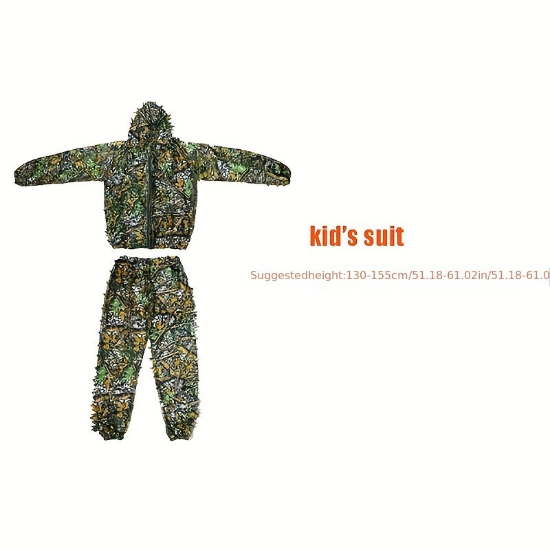 3D Maple Leaf Camo Ghillie Suit Set - Halloween Costume