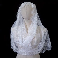 Bohemian Tulle & Lace Headscarf for Weddings & Costumes
