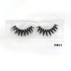Slim 16mm Natural 3D Mink Eyelashes Soft Reusable False Eyelashes Bulk