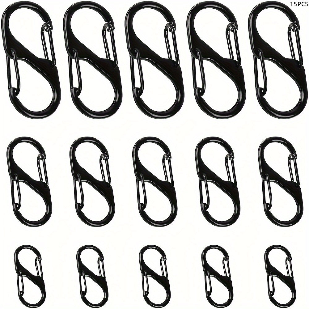 20pcs Metal Lock Clip Keychain S Shaped Alloy Bag Backpack Hanging Buckle