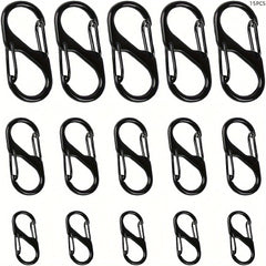20pcs Metal Lock Clip Keychain S Shaped Alloy Bag Backpack Hanging Buckle