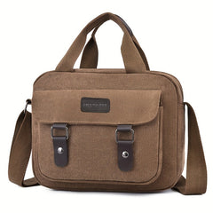 Men's Canvas Crossbody Messenger Bag Large Capacity