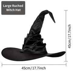 1pc Halloween Pleated Witch Hat Party Holiday Supplies
