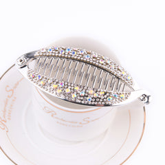 Fish Shape Rhinestone Banana Clip Hair Twist Holder for Women