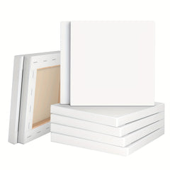 8pcs 8x8 Professional Stretched Canvas Heavy Duty Gesso Triple Primed