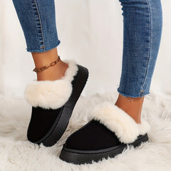 Plush Fur Lined Snow Shoes Non Slip Winter Boots