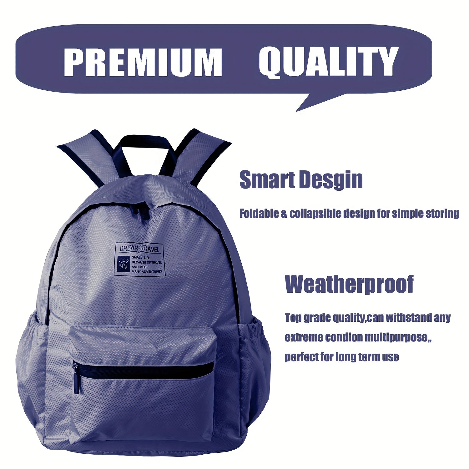 15L 200D Lightweight Packable Hiking Backpack for Women Men