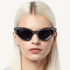 Y2K Cat Eye Sunglasses Rhinestone Decor UV400