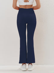 Sports Yoga Flare Leg Pants Solid High Stretch Leggings