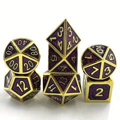 7pcs Metal Dice For Fun Game Number Dice Desktop Entertainment