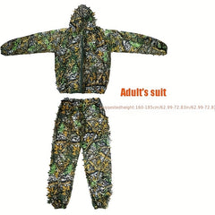 3D Maple Leaf Camo Ghillie Suit Set - Halloween Costume