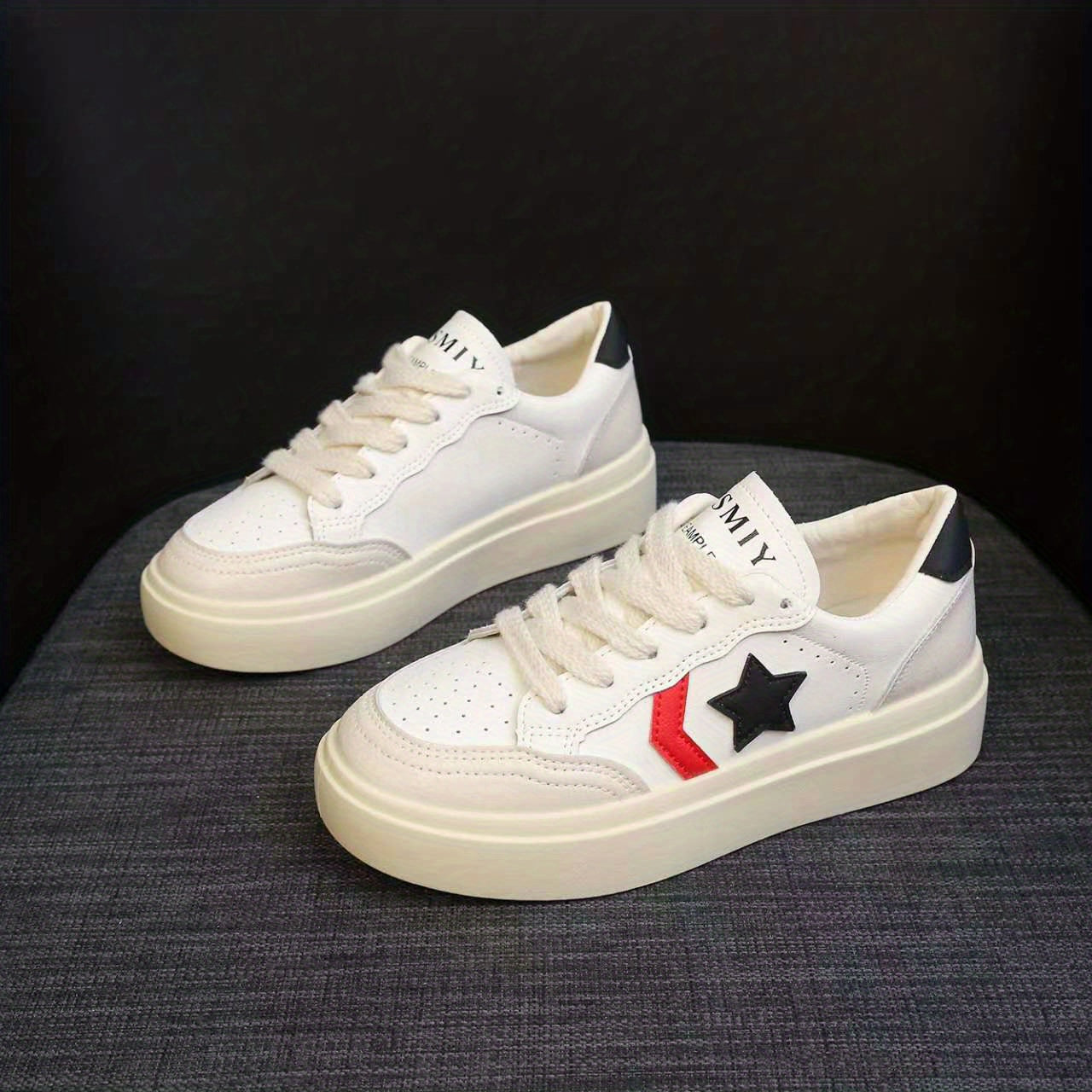 Women's Star Pattern Skate Shoes Thick Bottom Sport Shoes