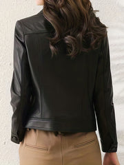 Button Front Solid Jacket Casual Long Sleeve Collar Versatile Outerwear