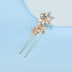 Crystal Flower Hair Pins Bride Wedding Hair Clips