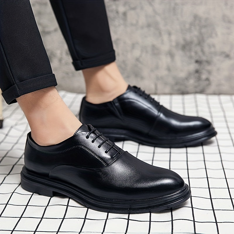 Men's Oxford Shoes Lace up Front Dress Shoes For Men Business Formal Tie Wedding
