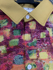 Men's Colorful Print Casual Button Up Shirt