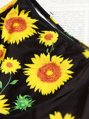 Vacay Swimsuit Set Women's Wrap Top & Sunflower Panty