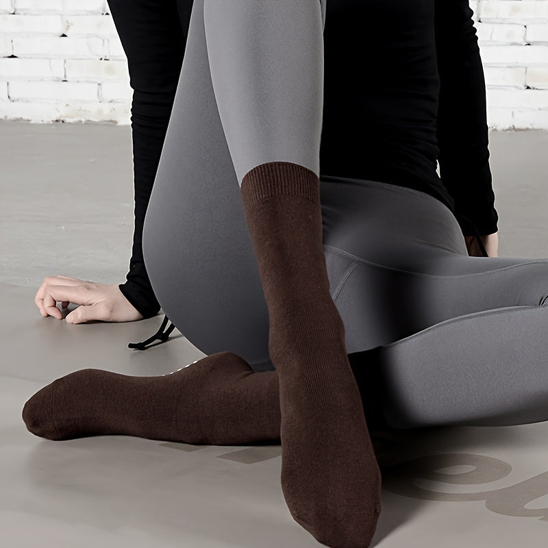 Yoga Socks Sporty Mid-tube Sweat Absorption Non-slip Cozy Dance Socks