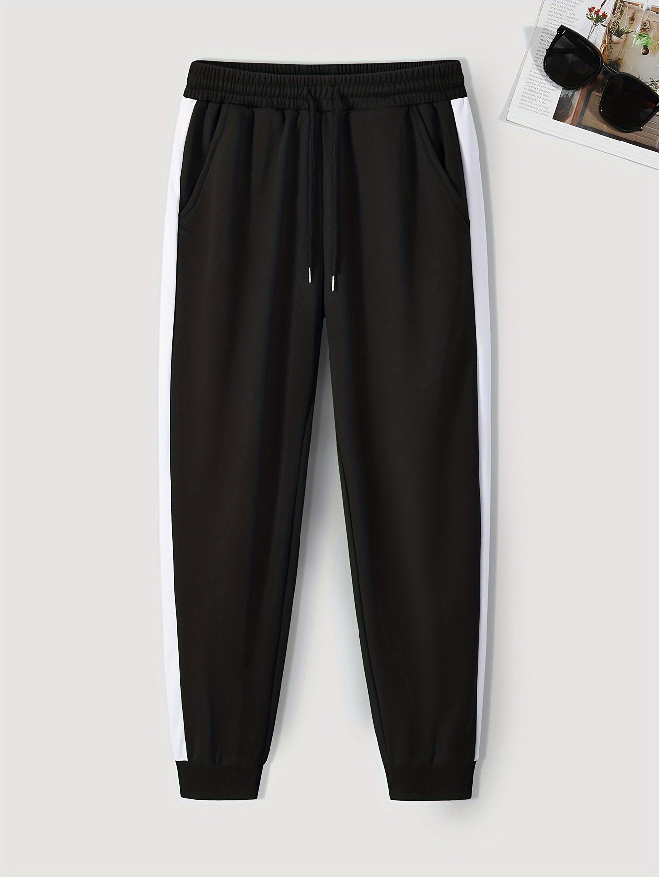Men's Print Drawstring Sweatpants Loose Casual Trousers for Spring Autumn